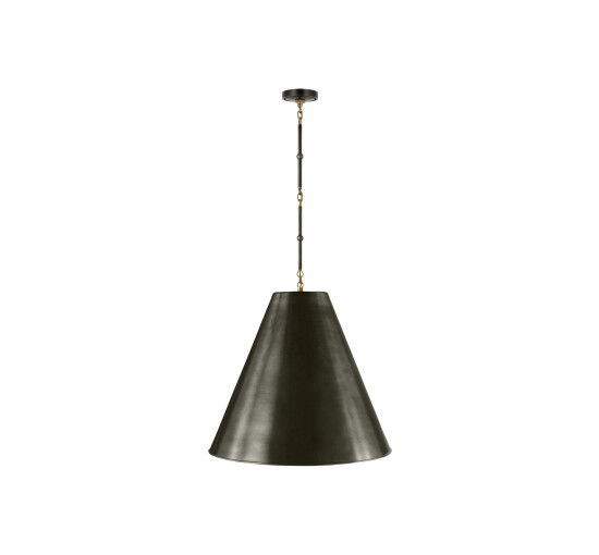 null - Goodman Hanging Lamp Antique Brass/Linen L