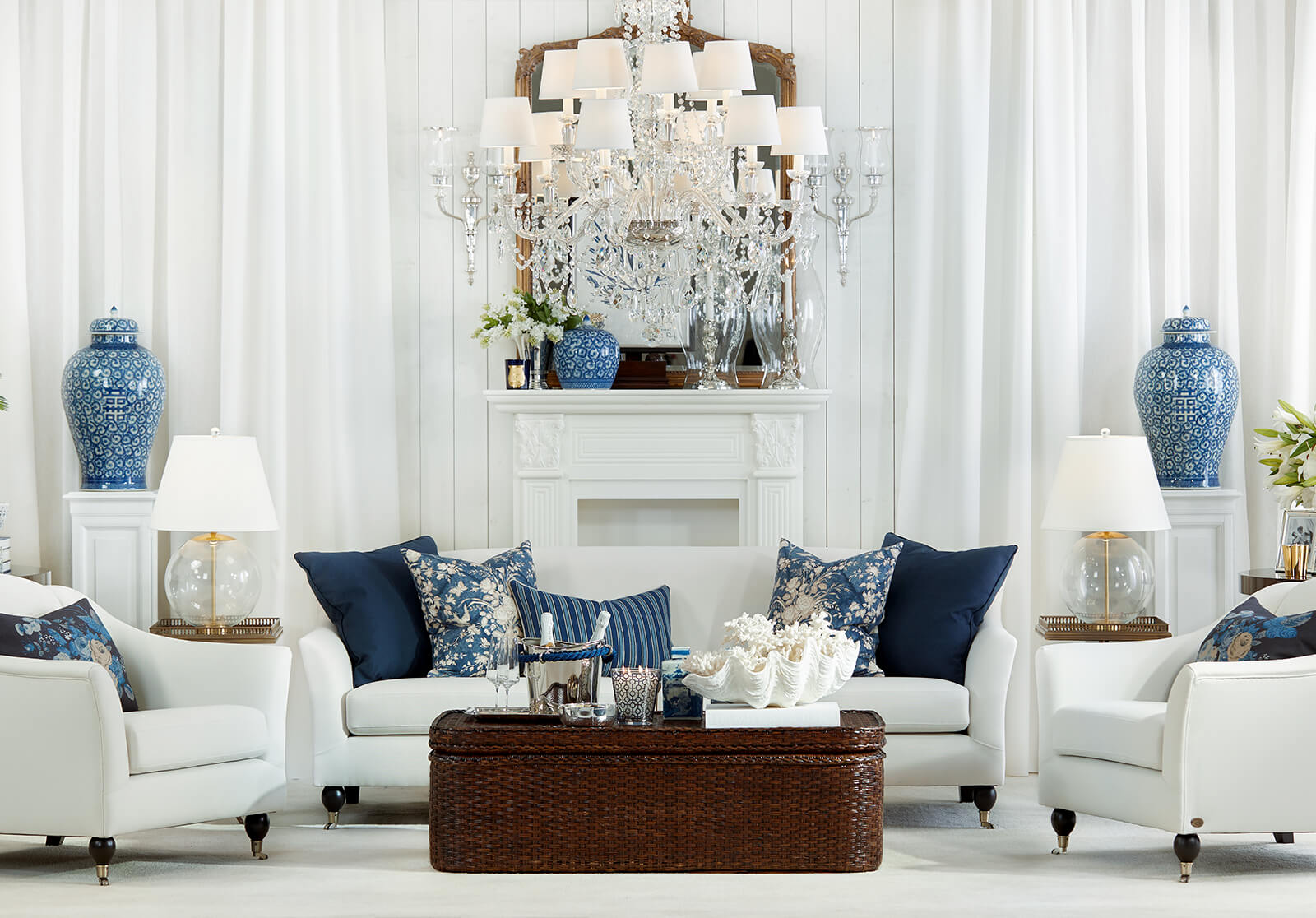 Blue & White Interior