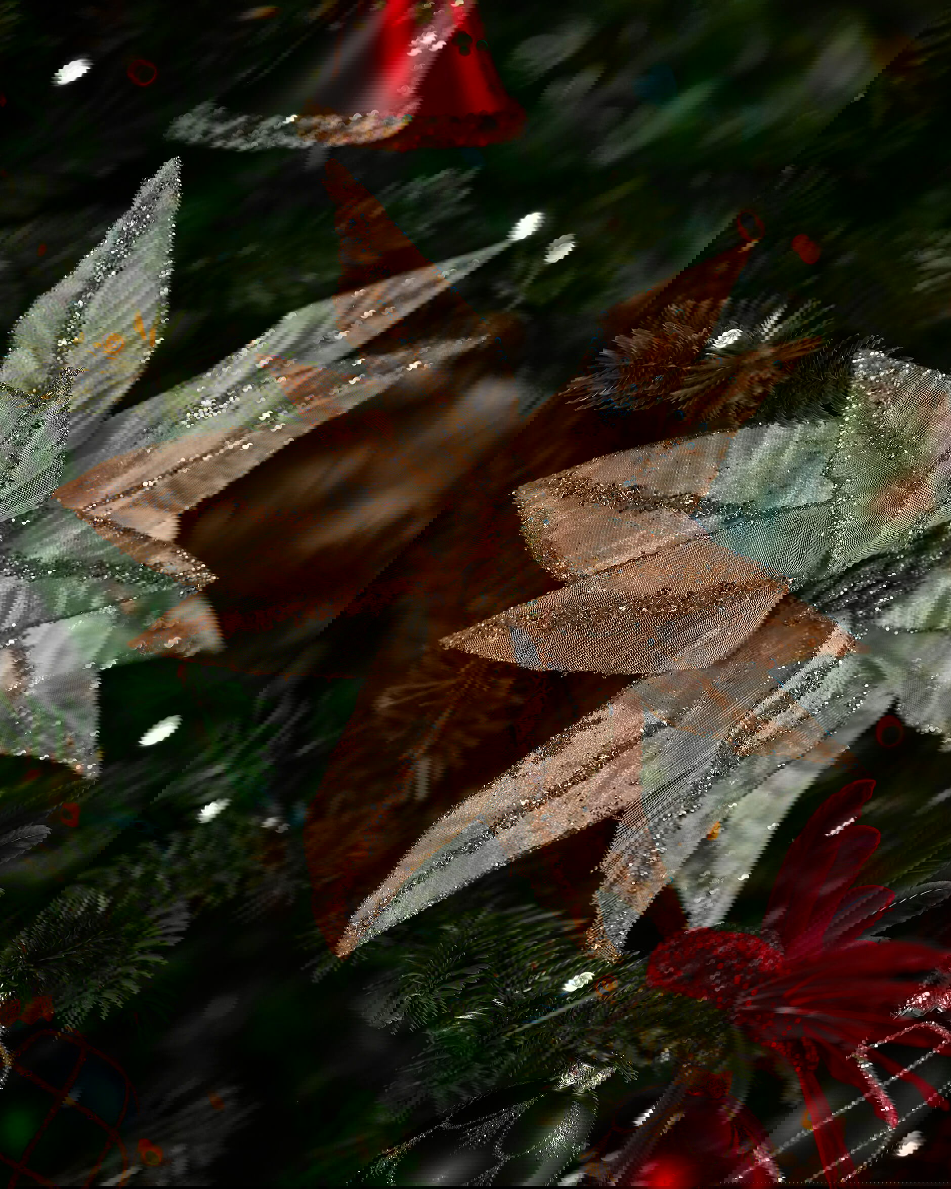 Morisot blomma juldekoration champagne