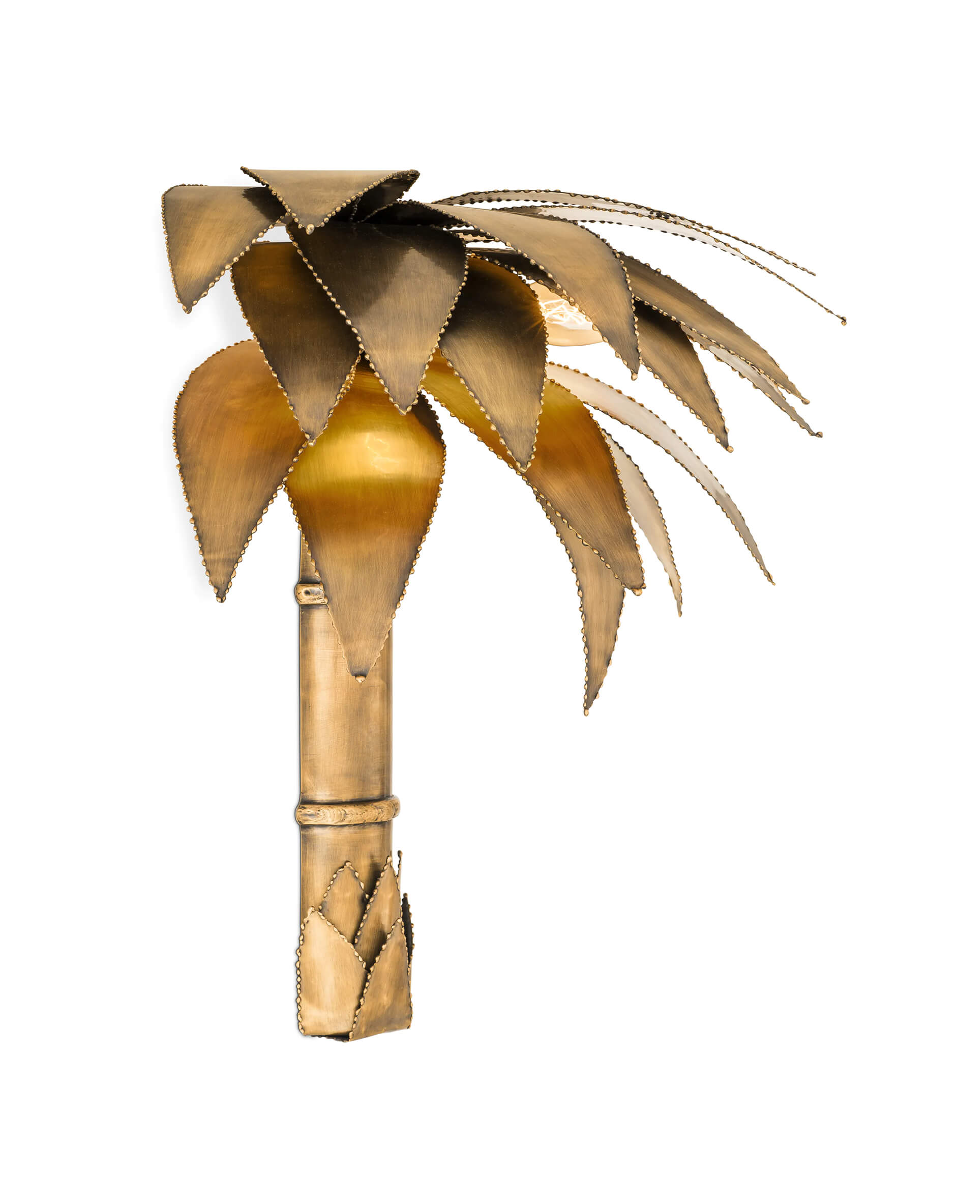 Palm Court Wall Lamp Vintage Brass Finish