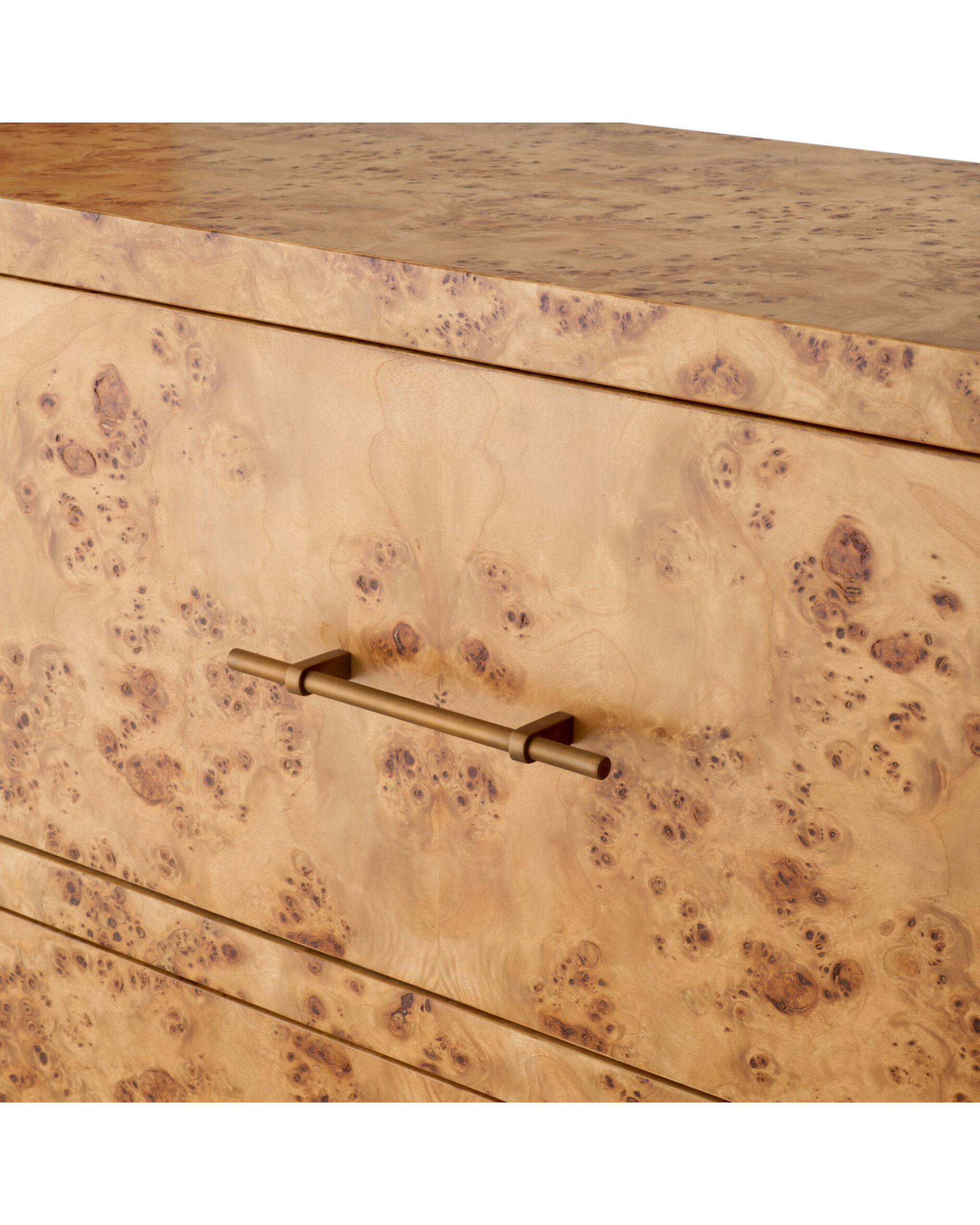 Quinton bokhylla light brown mappa burl