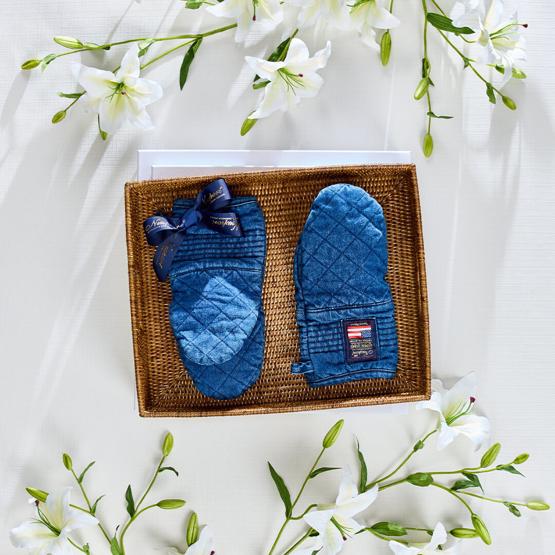 Denim ovenwant blauw