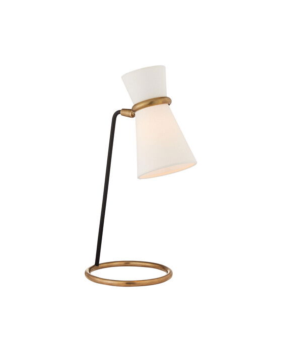 Clarkson bordslampa antik mässing/svart