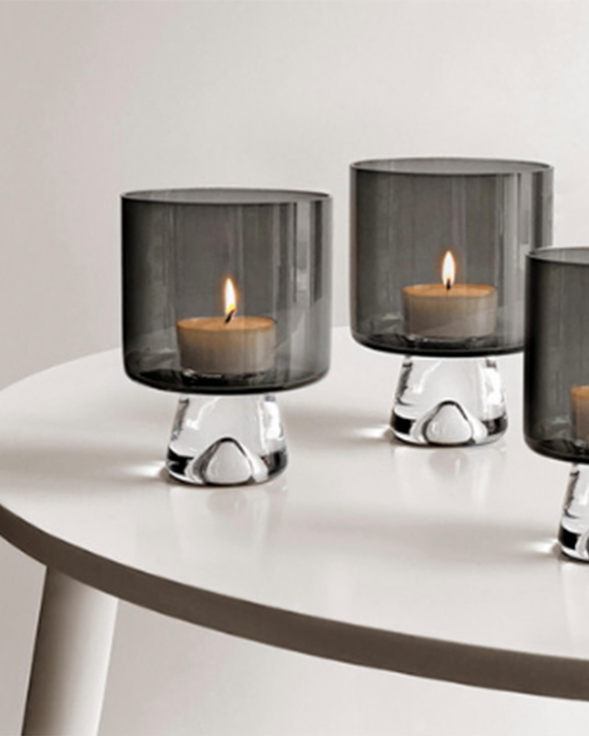 Riley candle smoke gray