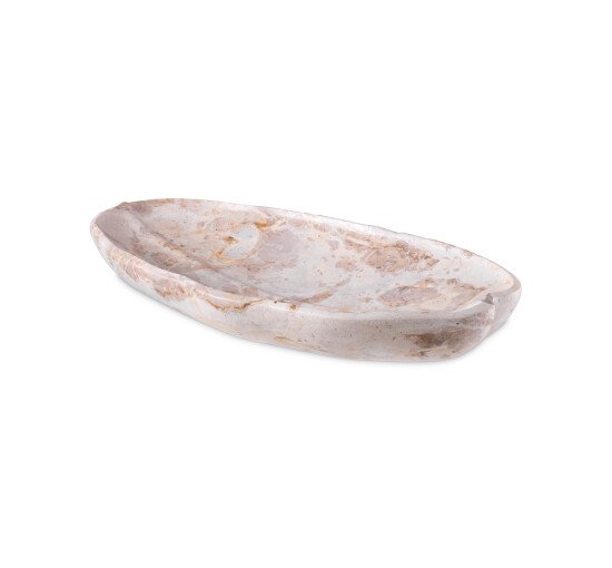 Brown marble - Loulou tray white marble