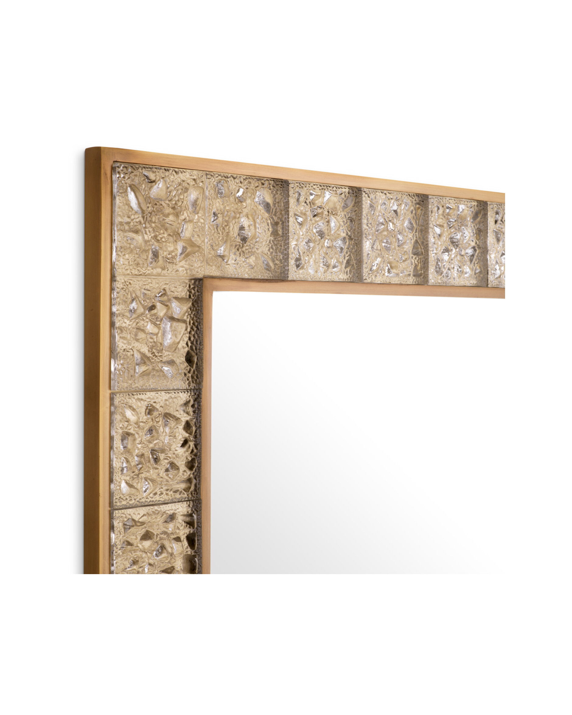 Mellot spegel antik mässing