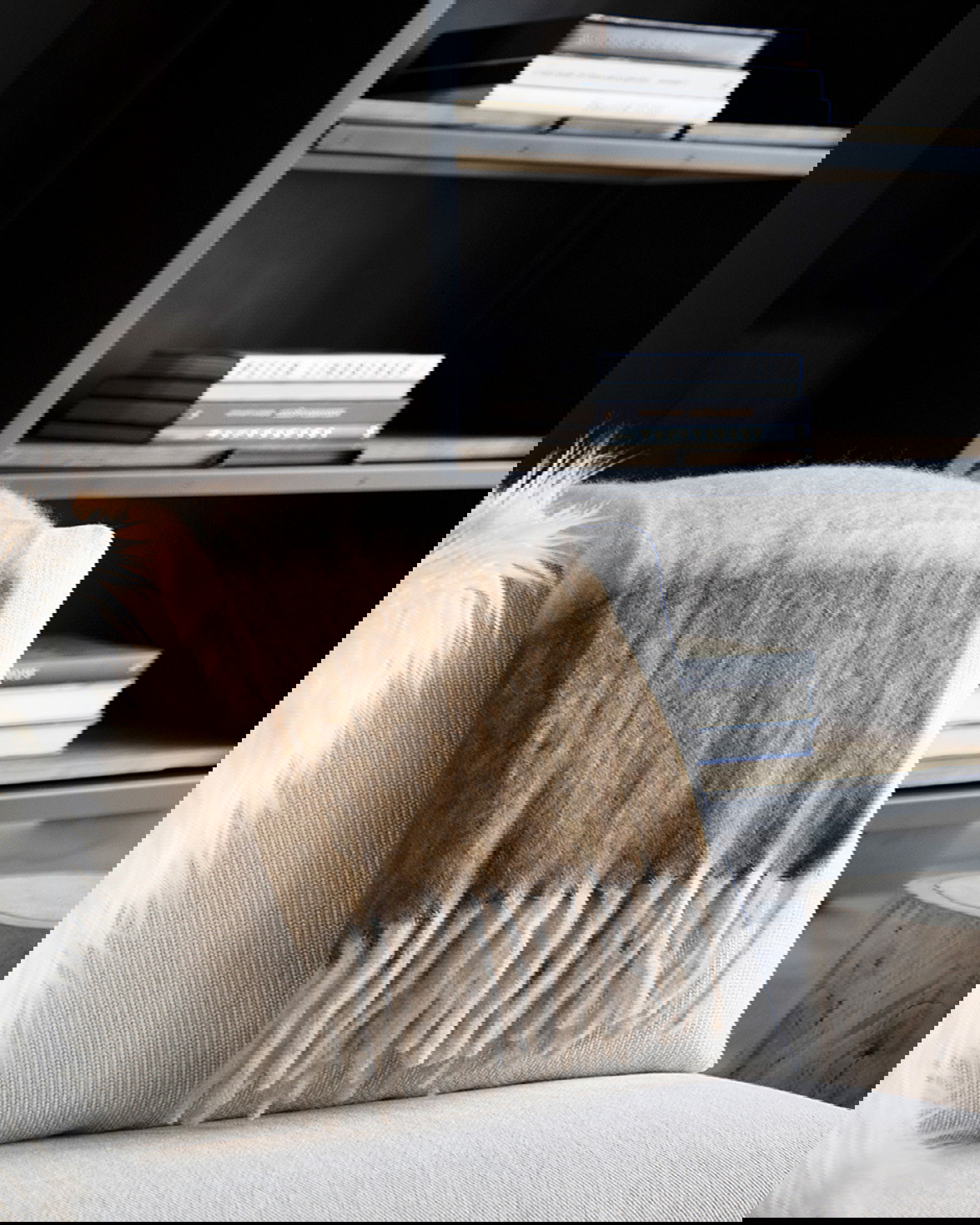 Splendid throw off-white/brown