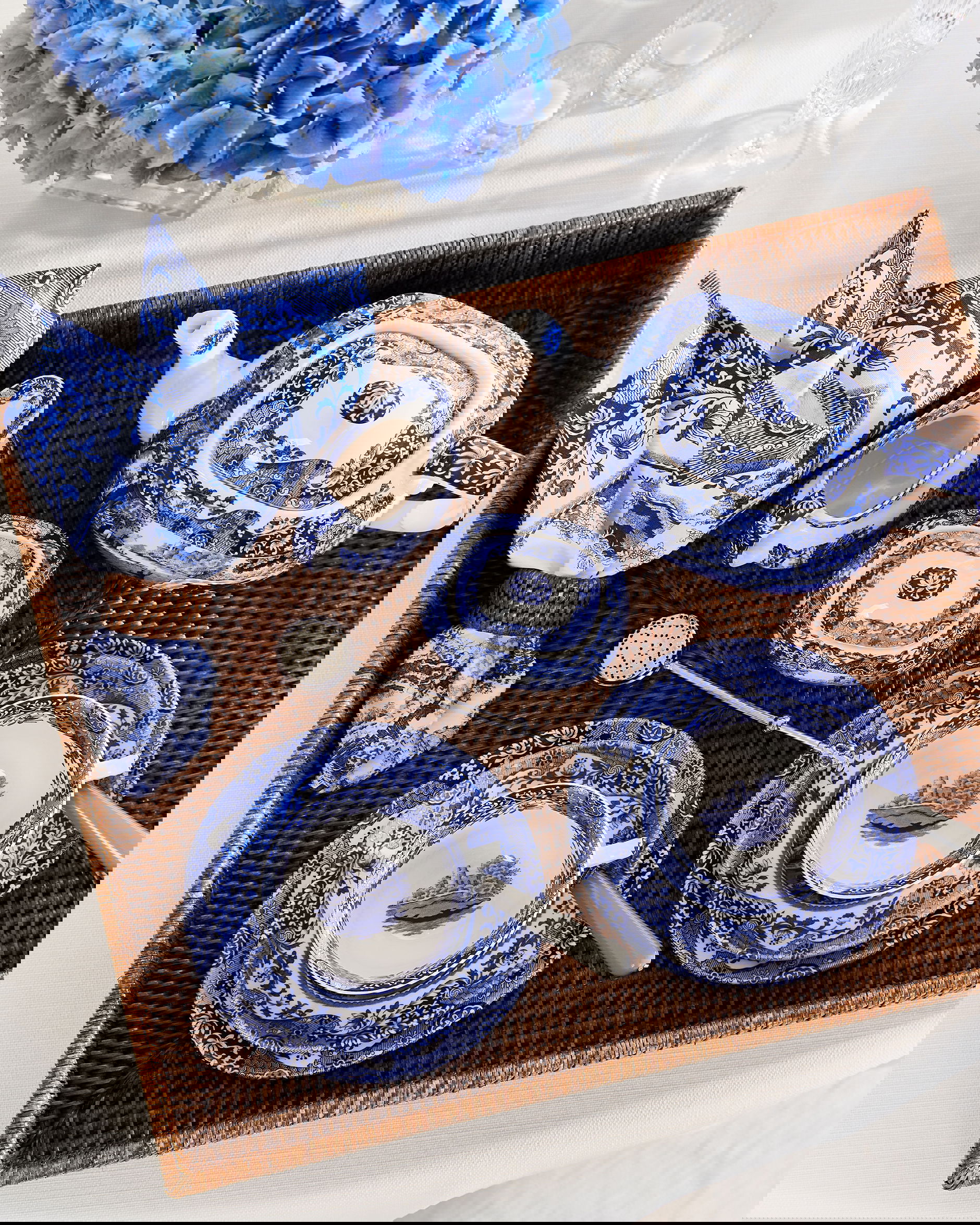 Blue Italian tekanna blå/vit