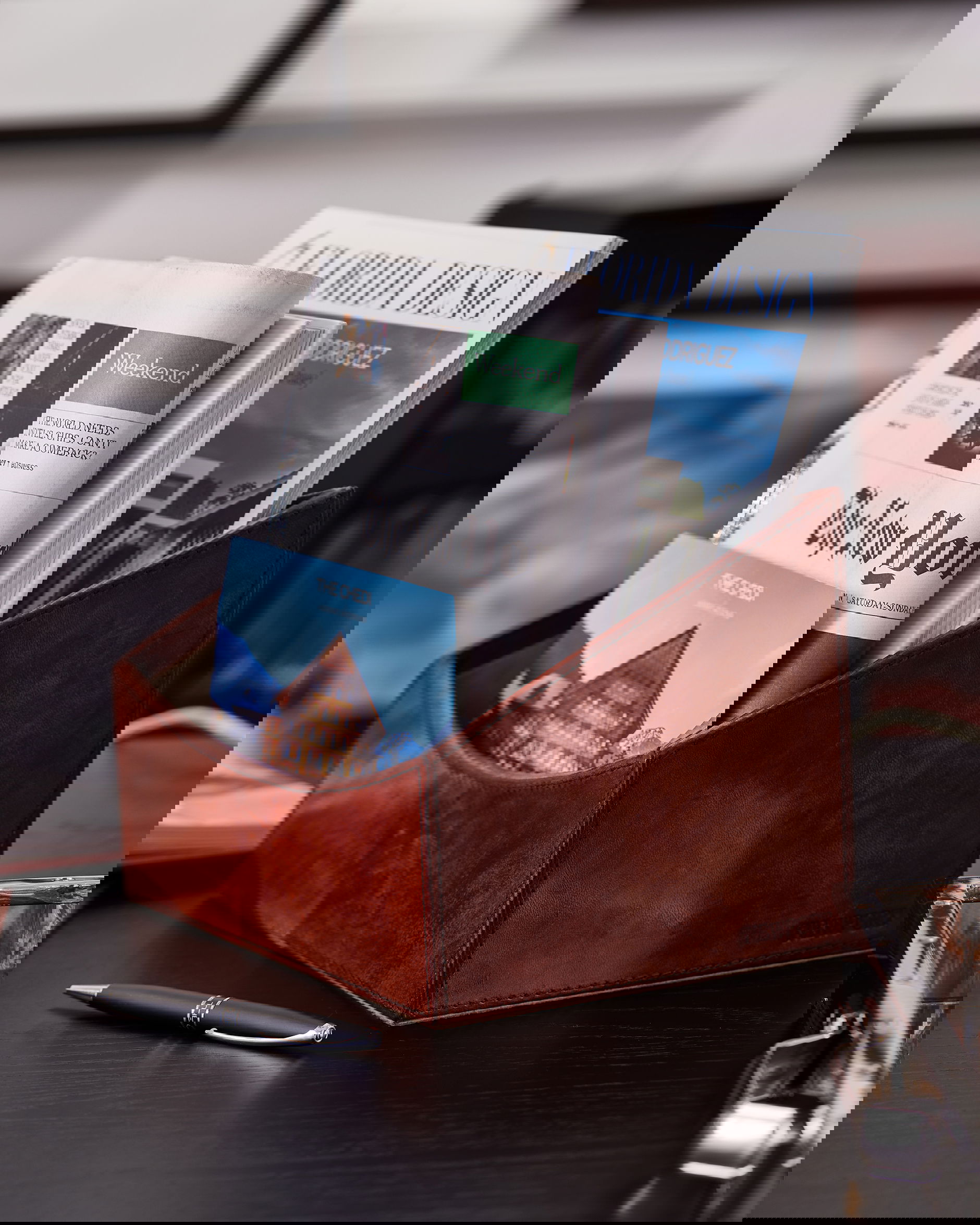 Kensington brevställ läder