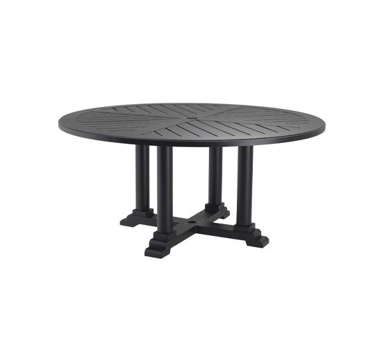Black - Bell Rive Round Dining Table White