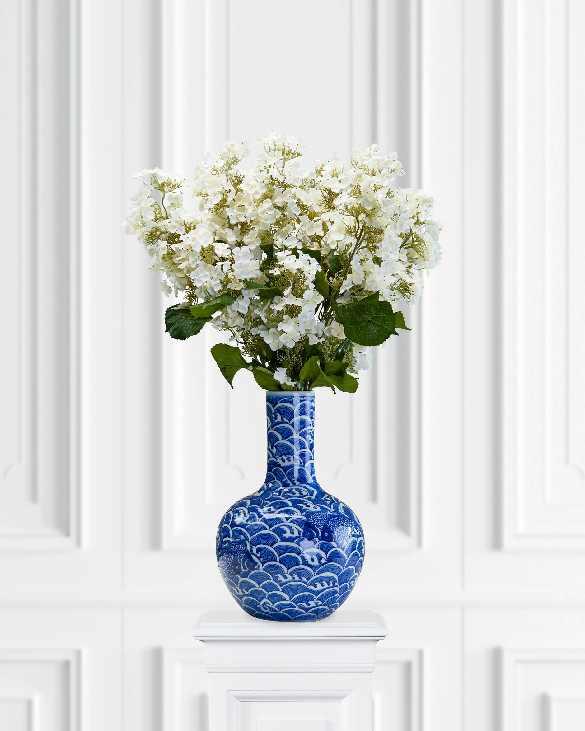 Lila Hortensie Schnittblume weiß