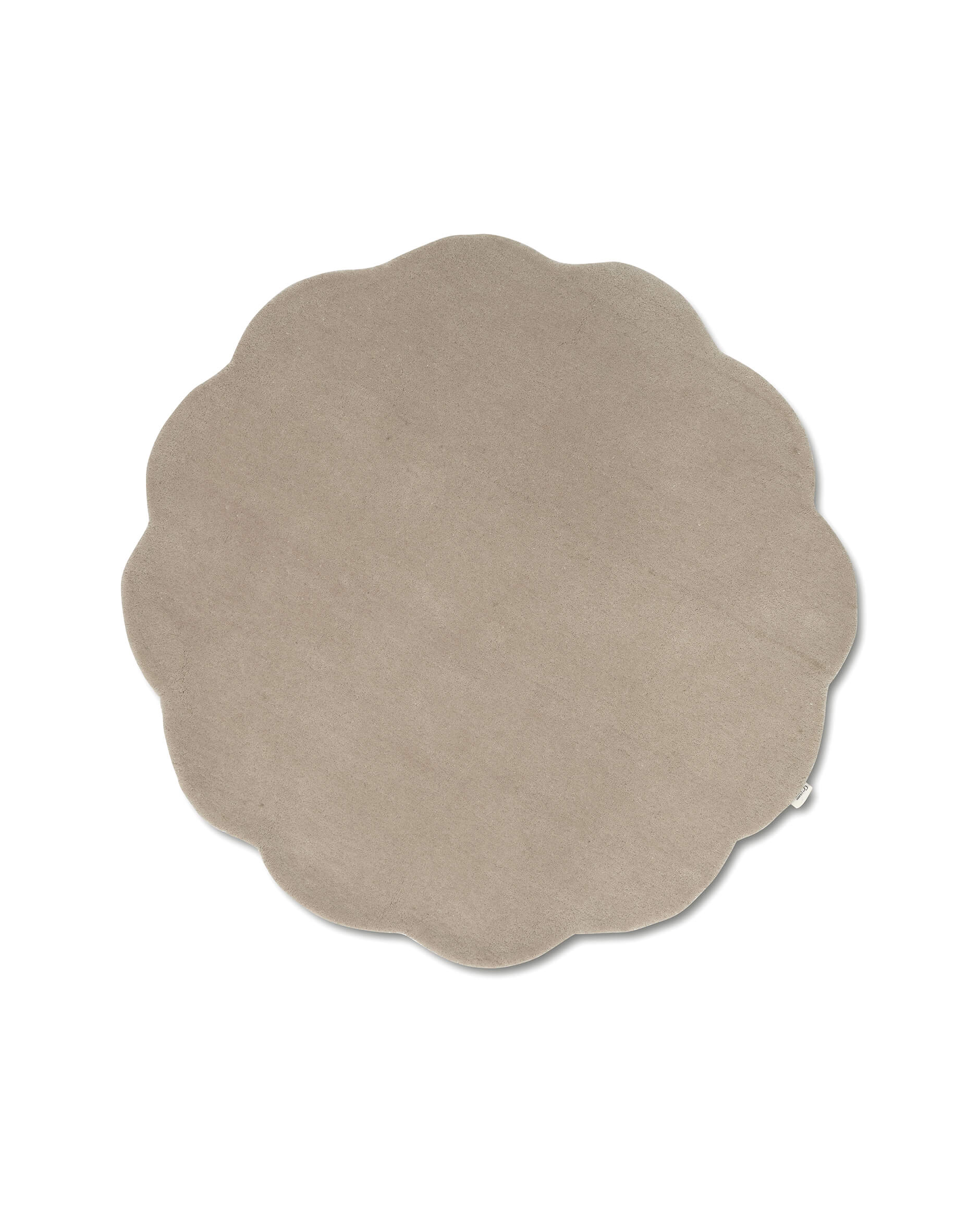 Shell matta rund beige