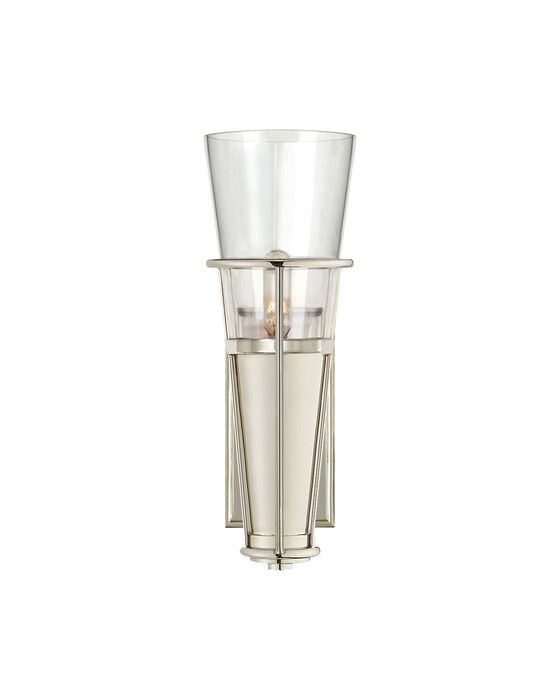 Robinson vägglampa nickel/klarglas