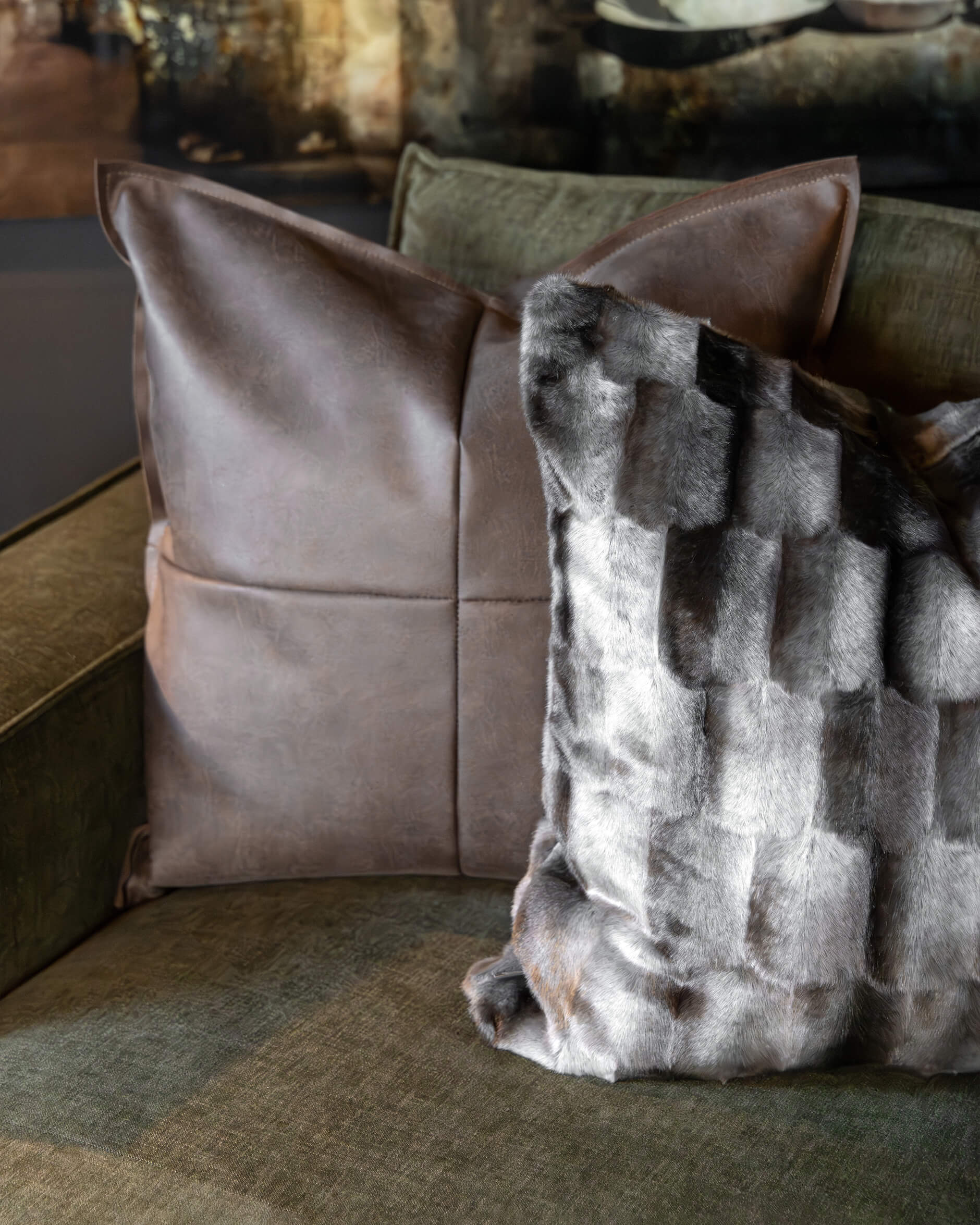 Belmont kuddfodral grey