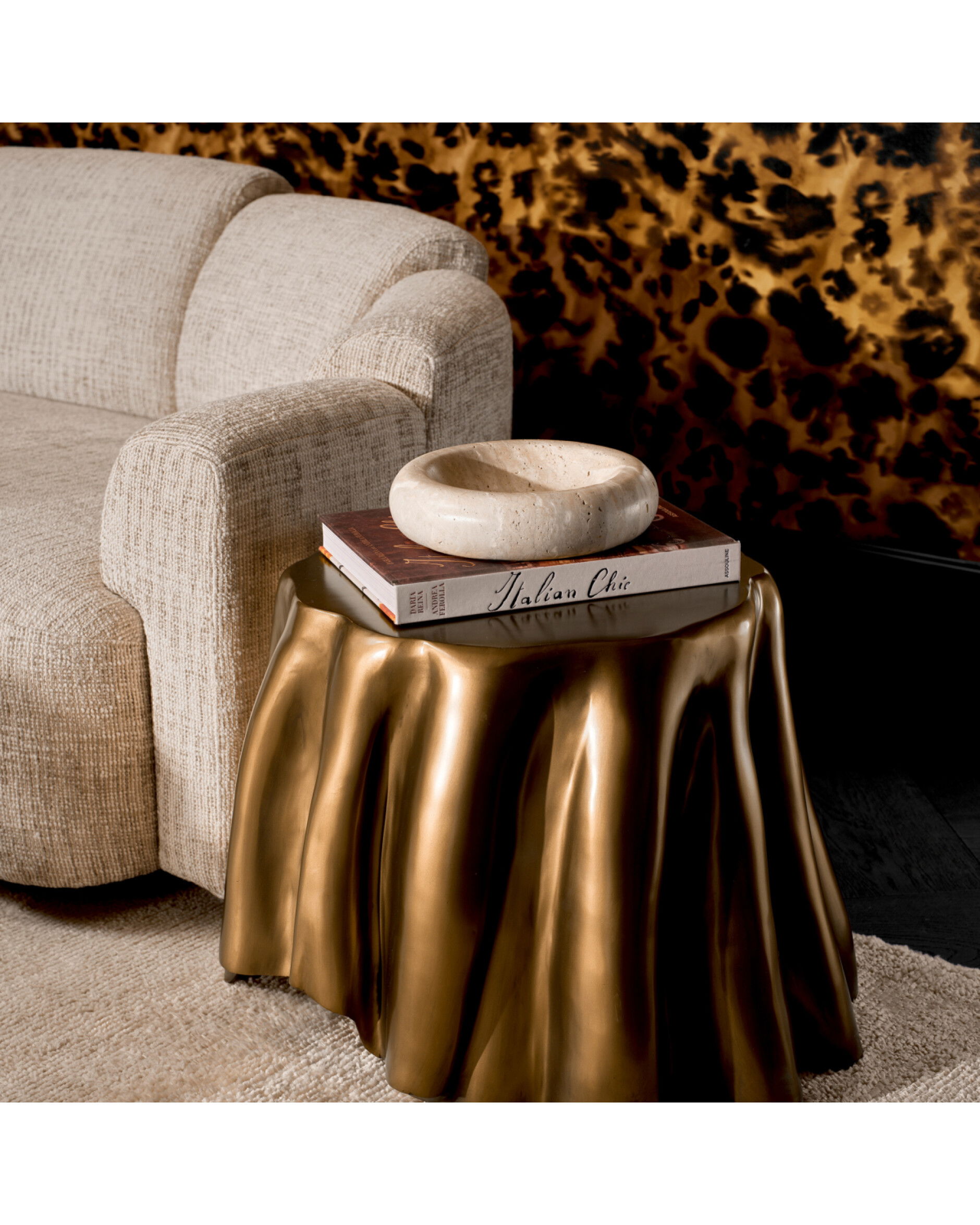 Chabot Side Table Vintage Brass