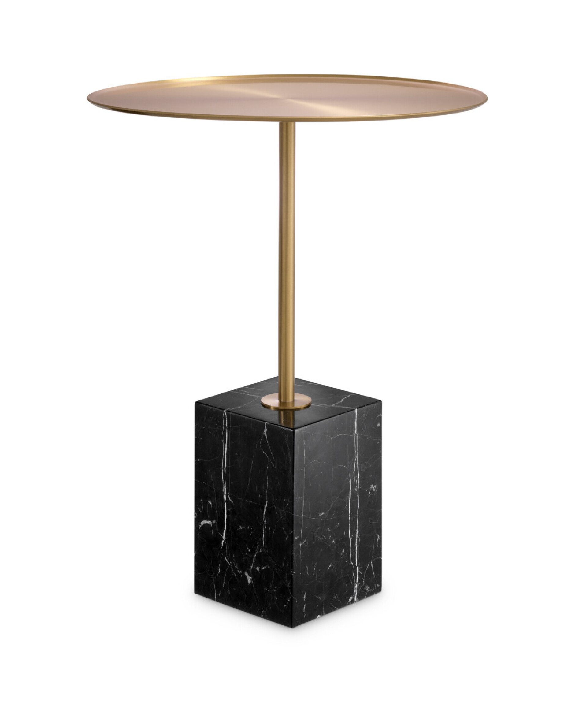Cole Side Table brass/black