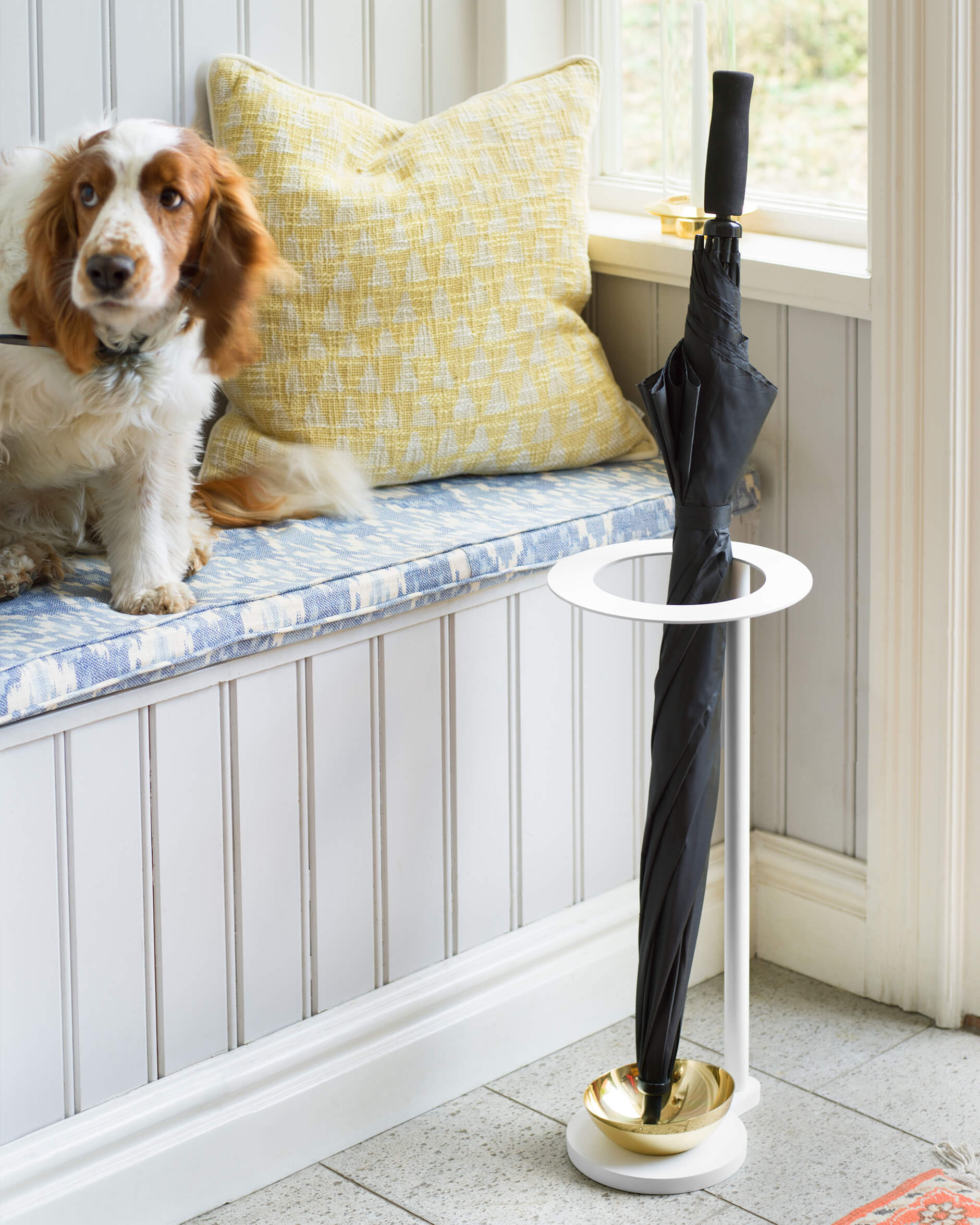 Monokel paraplyställ mässing