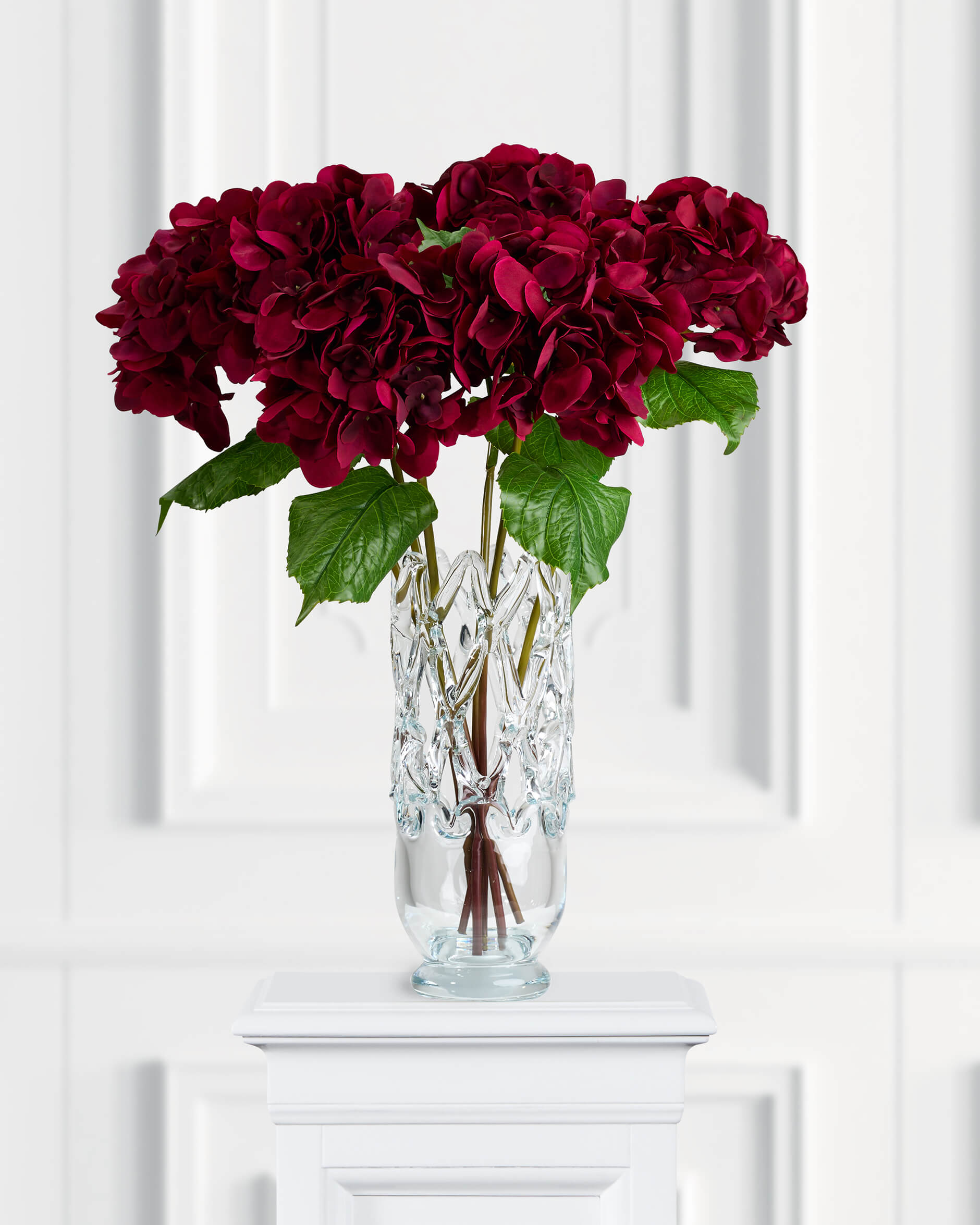 Hortensia snittblomma burgundy