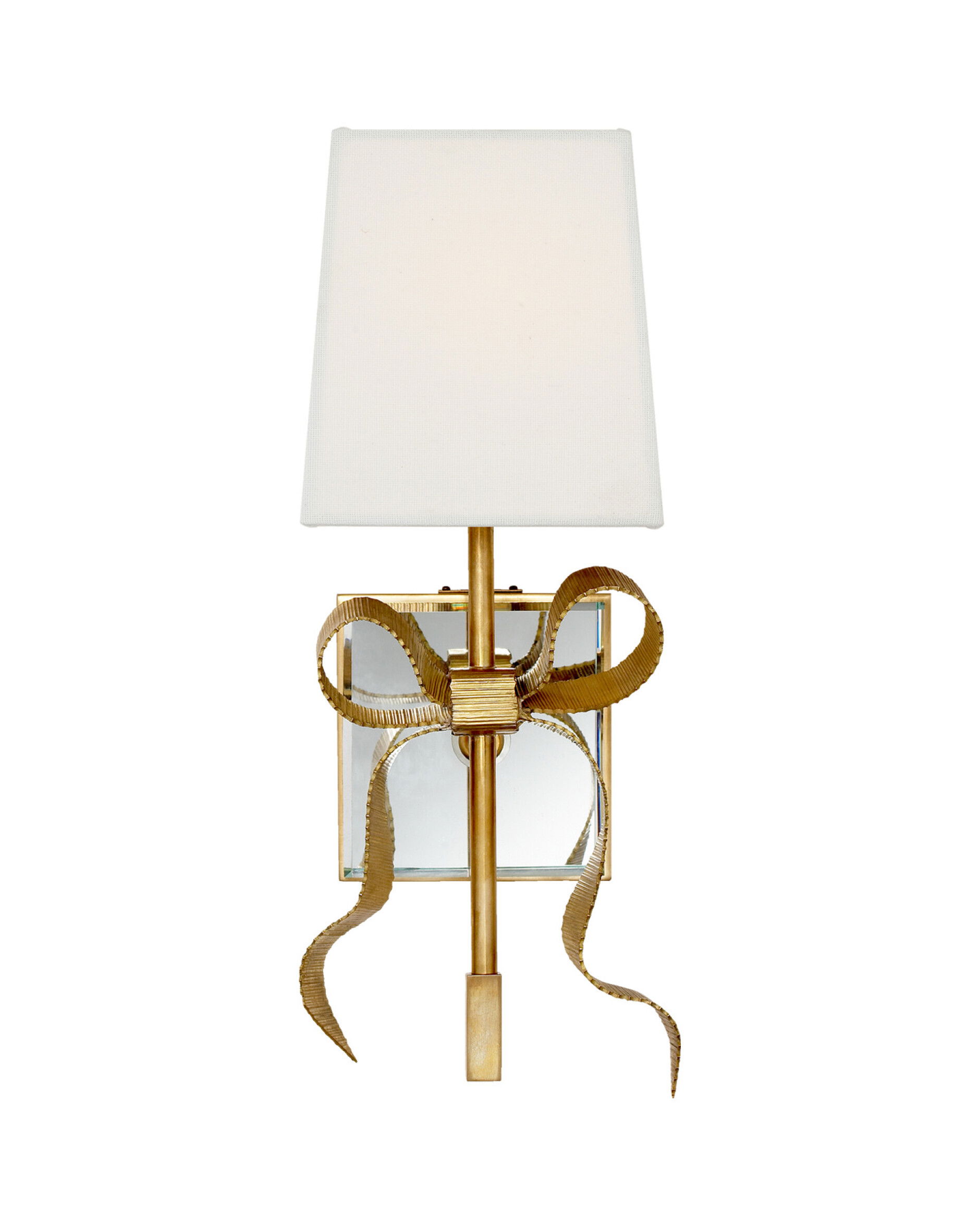 Ellery Gros-Grain Bow vägglampa mässing/cream