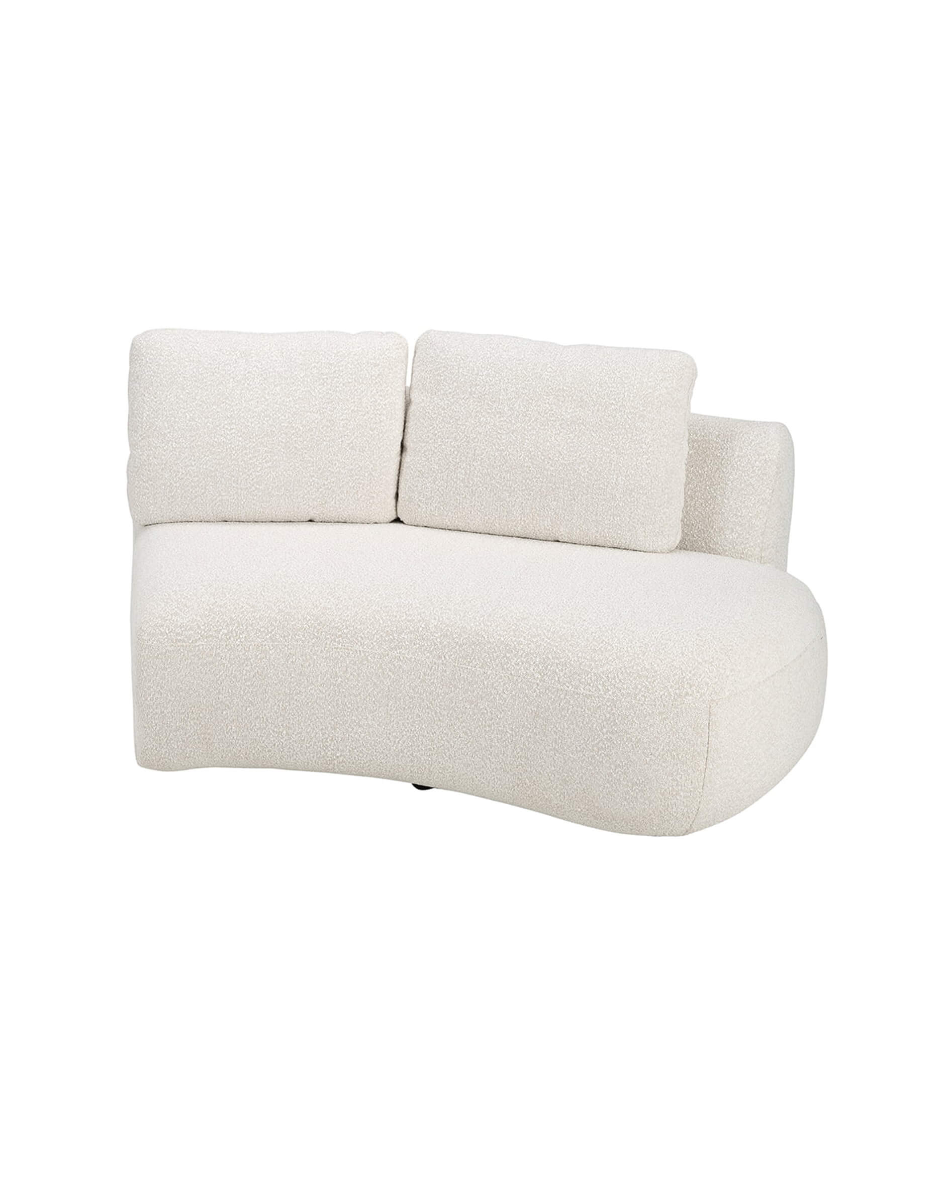 Dixon Module Right Bouclé Cream 2-seater