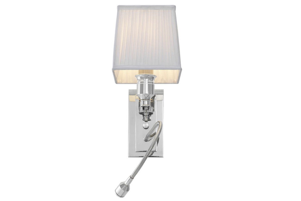 Ellington Wall Lamp Nickel/White