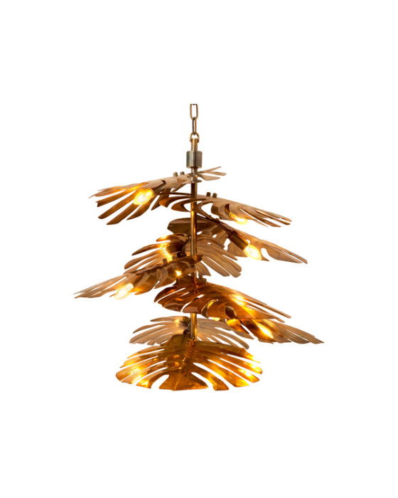 Tropique taklampa antik mässing