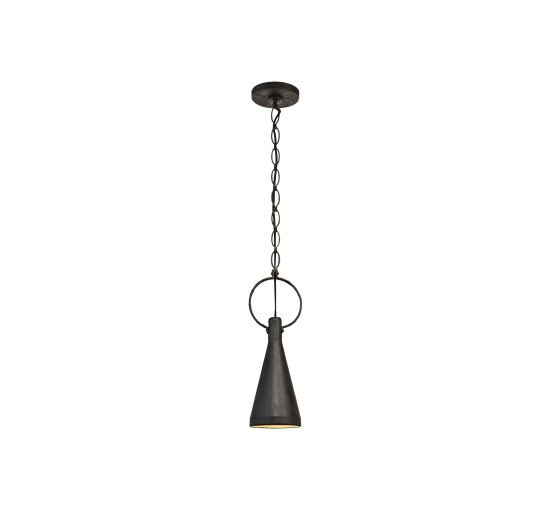 Aged Iron - Limoges Small Pendant Natural Rust/Black Shade