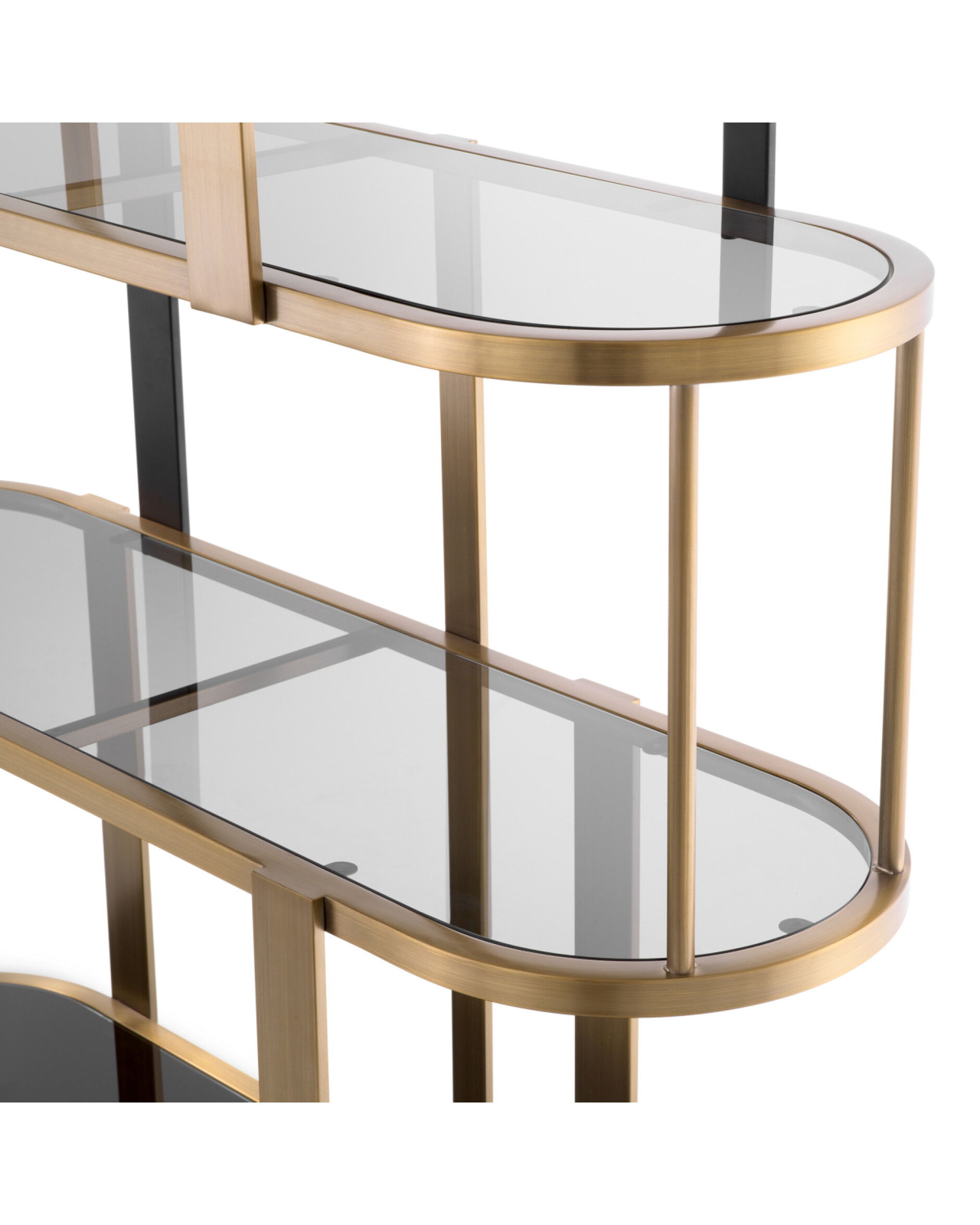 Clio hylla rund borstad mässing