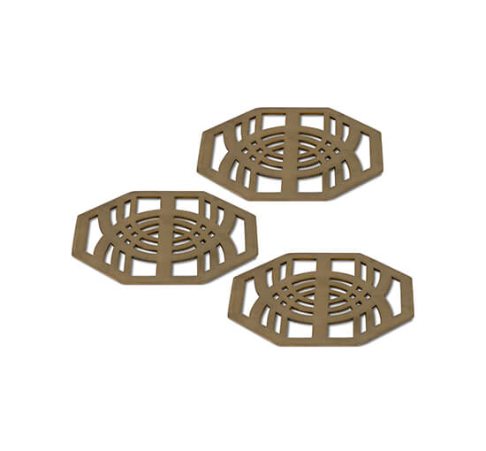 Art Deco Coasters Brass 3-set