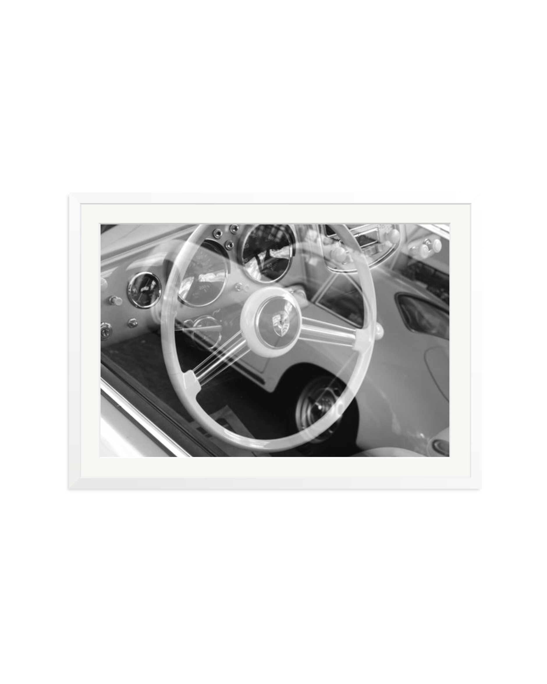 Porsche Steering Wheel White / XXL