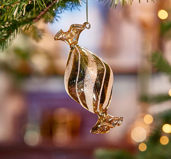 Guld - Hailey karamel juletræspynt guld