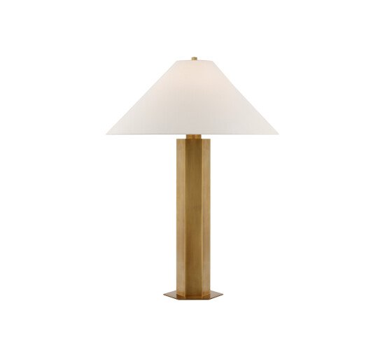 Antique Brass - Olivier Table Lamp Polished Nickel Medium