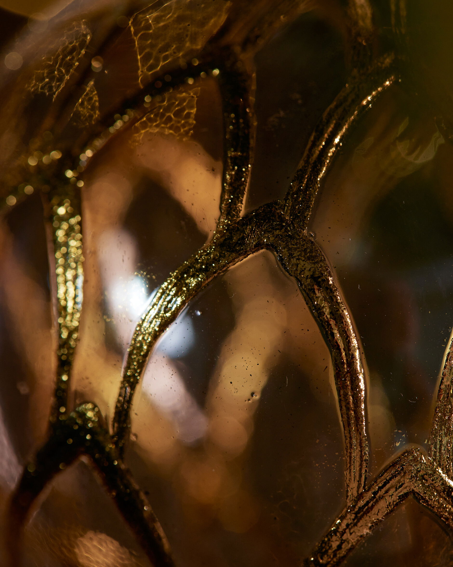 Ivory Deer kerstbal goud 10 cm