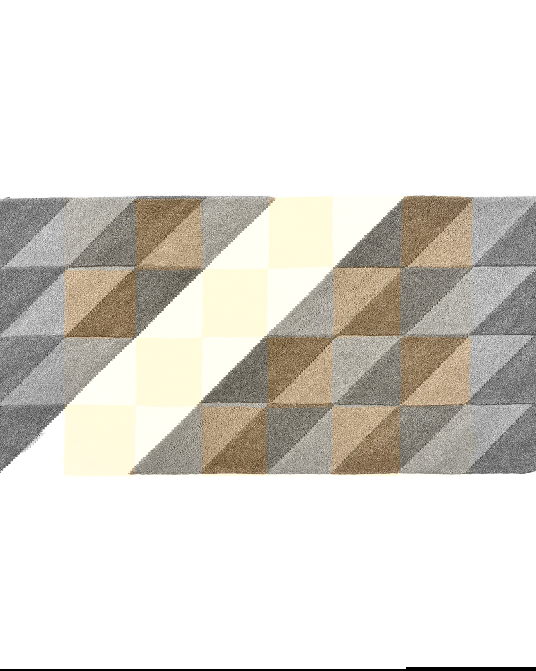 Doormat Square grey natural