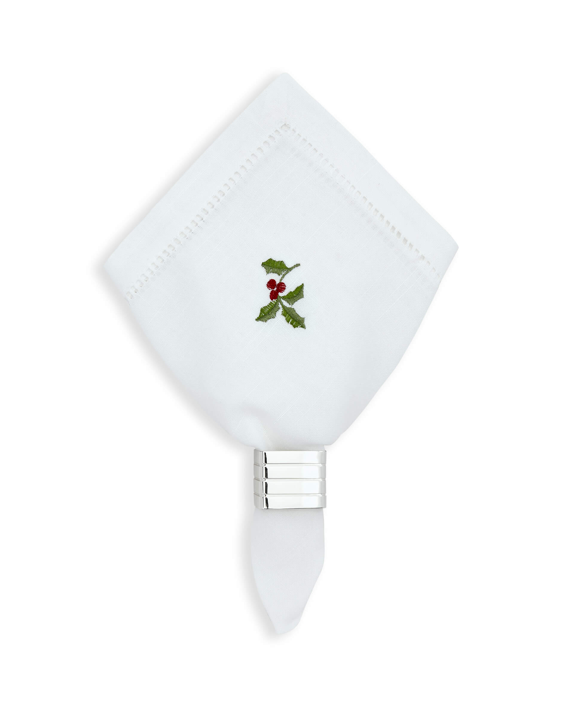 Christmas Holly Berry servett vit