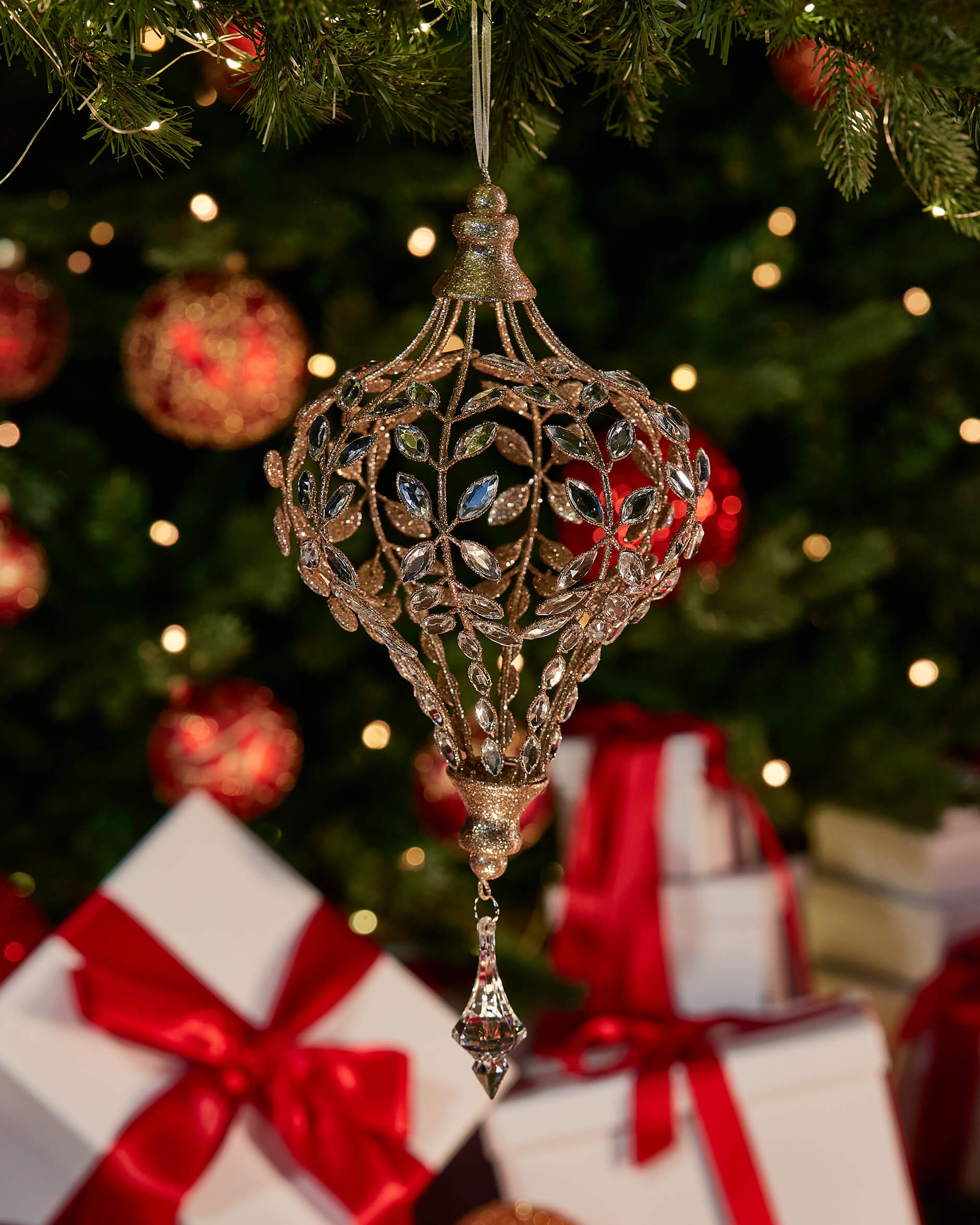 Tiffany juldekoration champagne 33cm