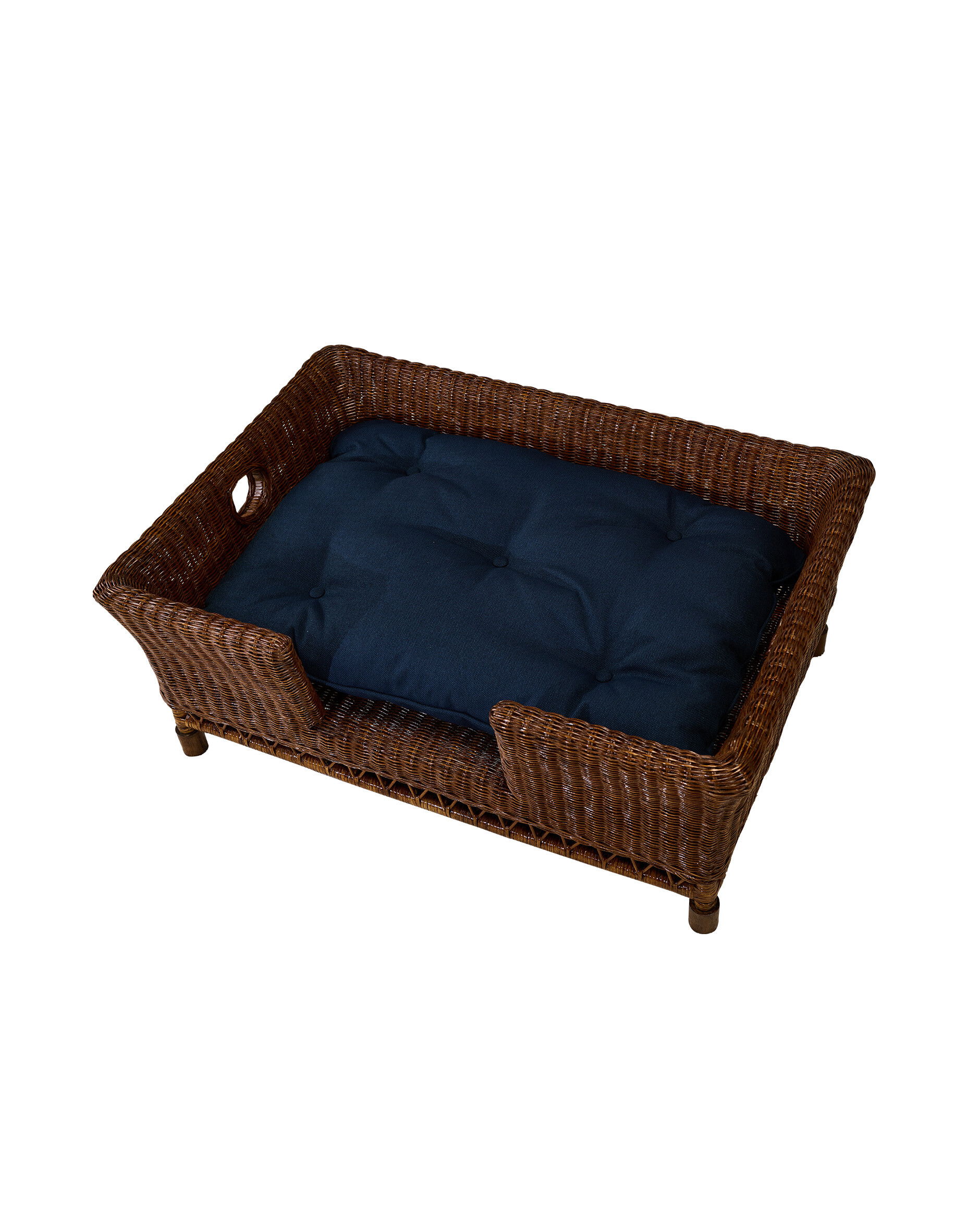 Cognac Hundebett Rattan