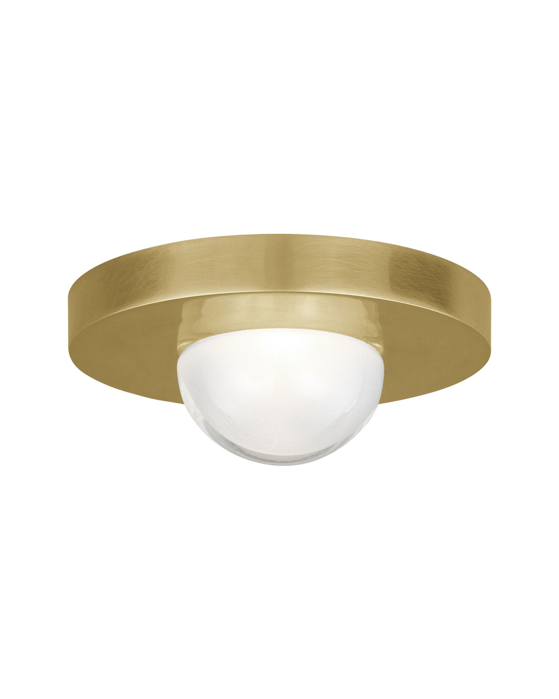 Ebell Mini Flush Mount Natural Brass