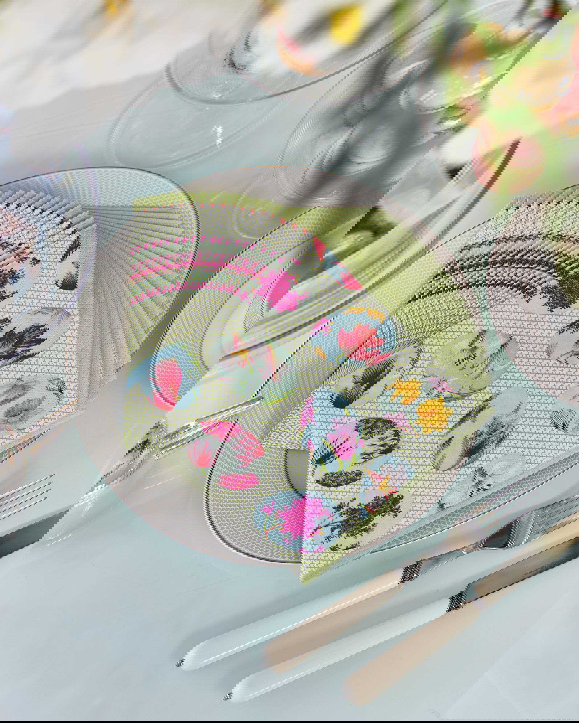 Easter egg napkin pastel