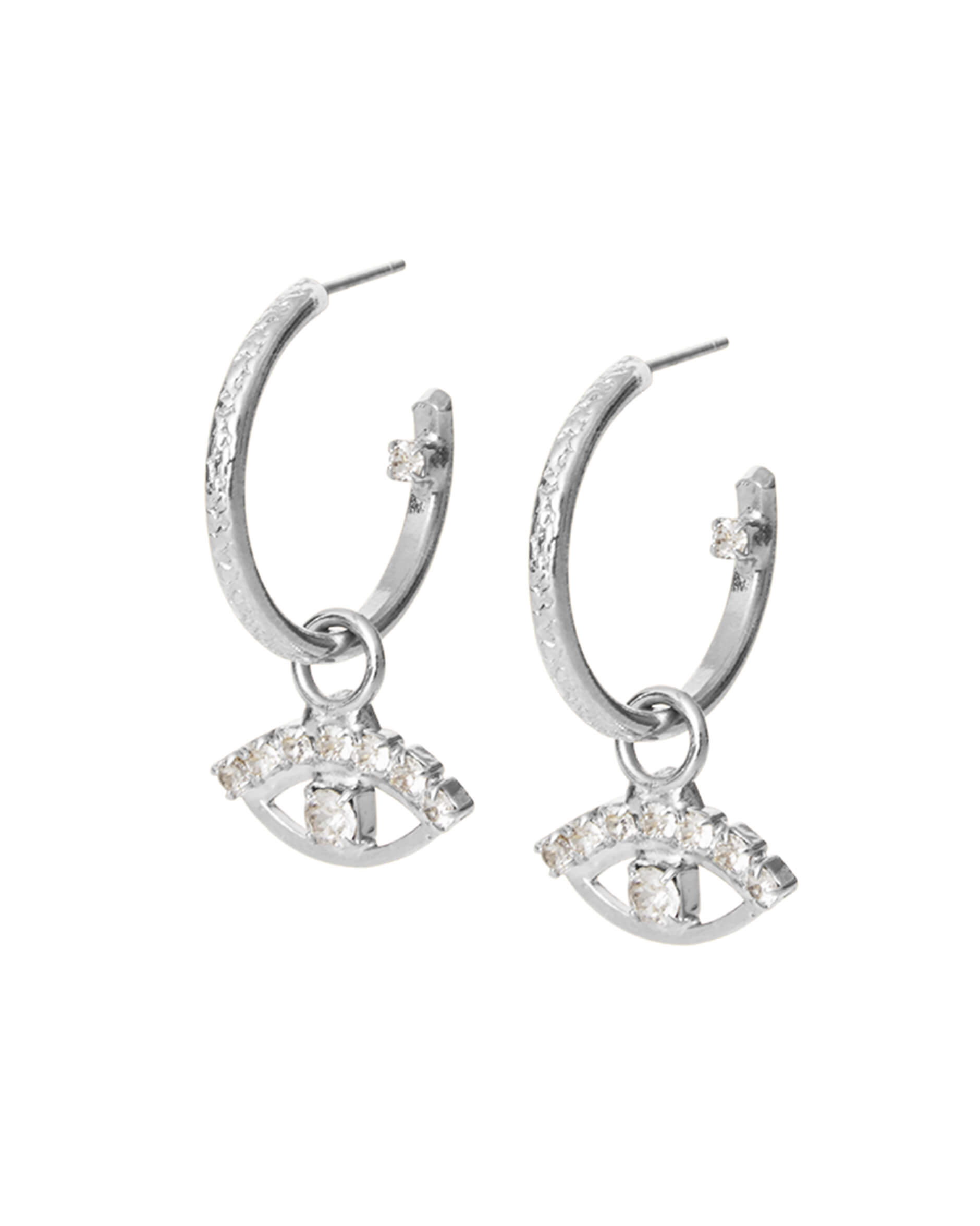 Petite Greek Eye örhängen crystal rhodium