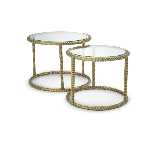 Addison Side Table Antique Brass 2-set