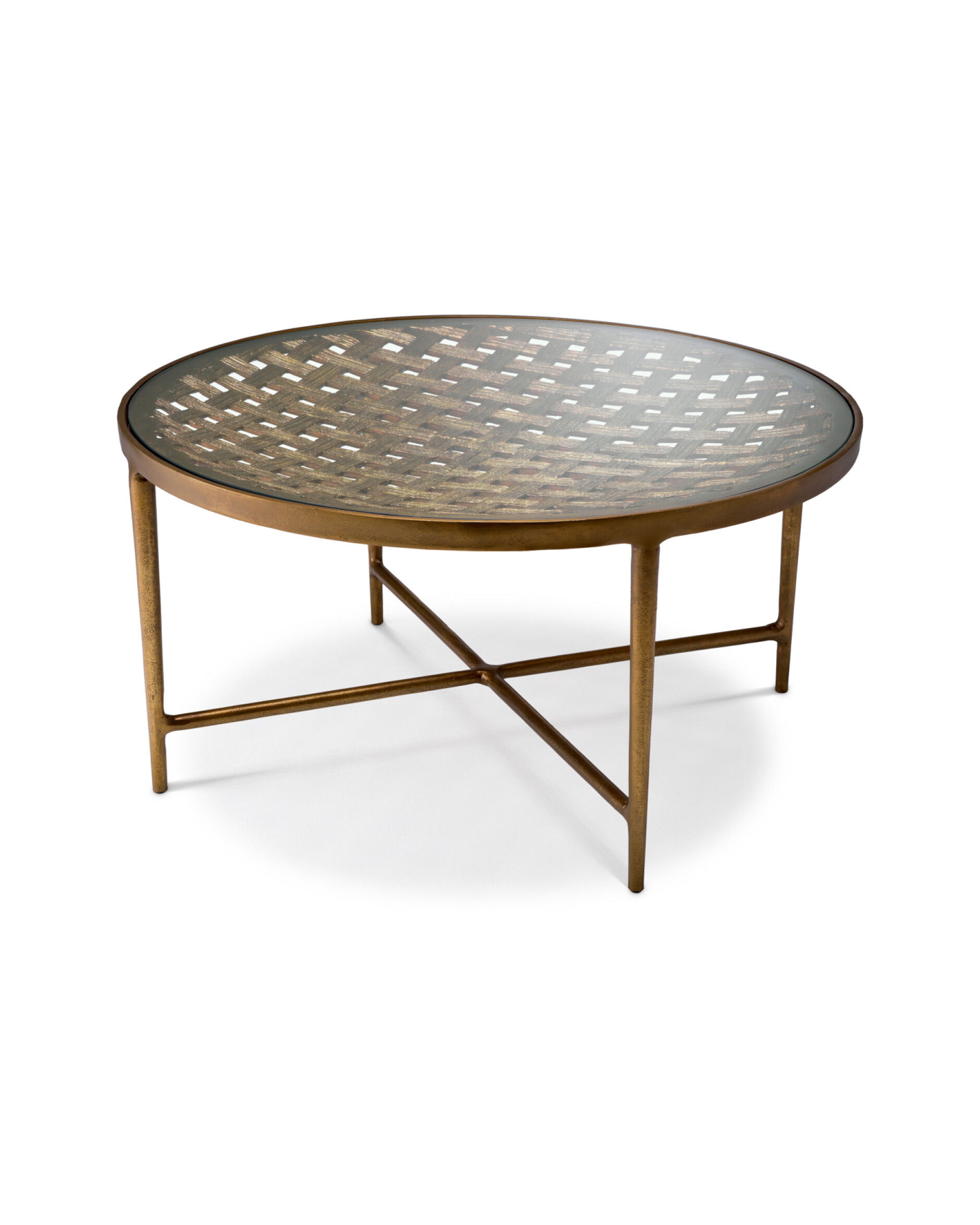 Sorrento soffbord antik mässing