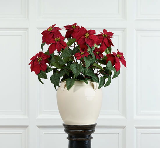 null - Poinsettia Artificial Plant Red