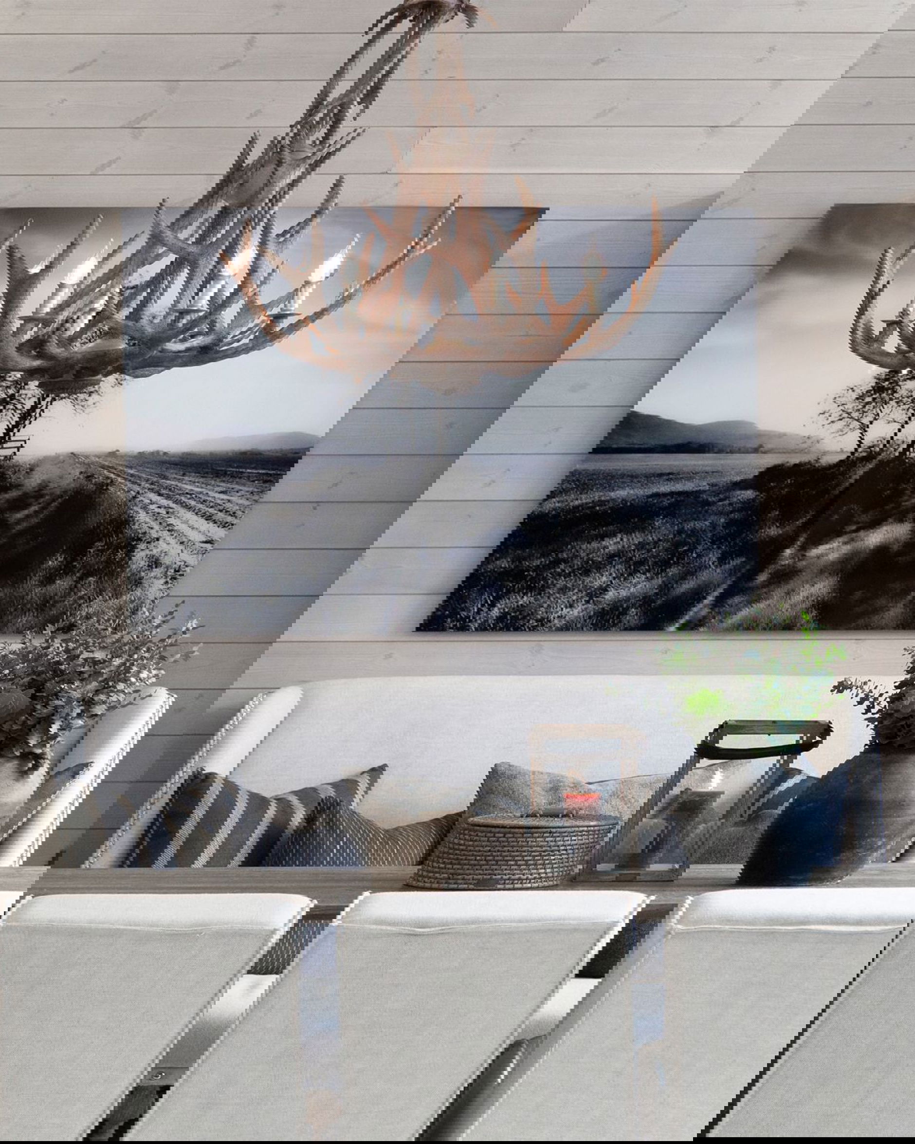 Antler takkrona natur Ø90