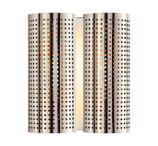 Polished Nickel - Precision Double Sconce Antique-Burnished Brass