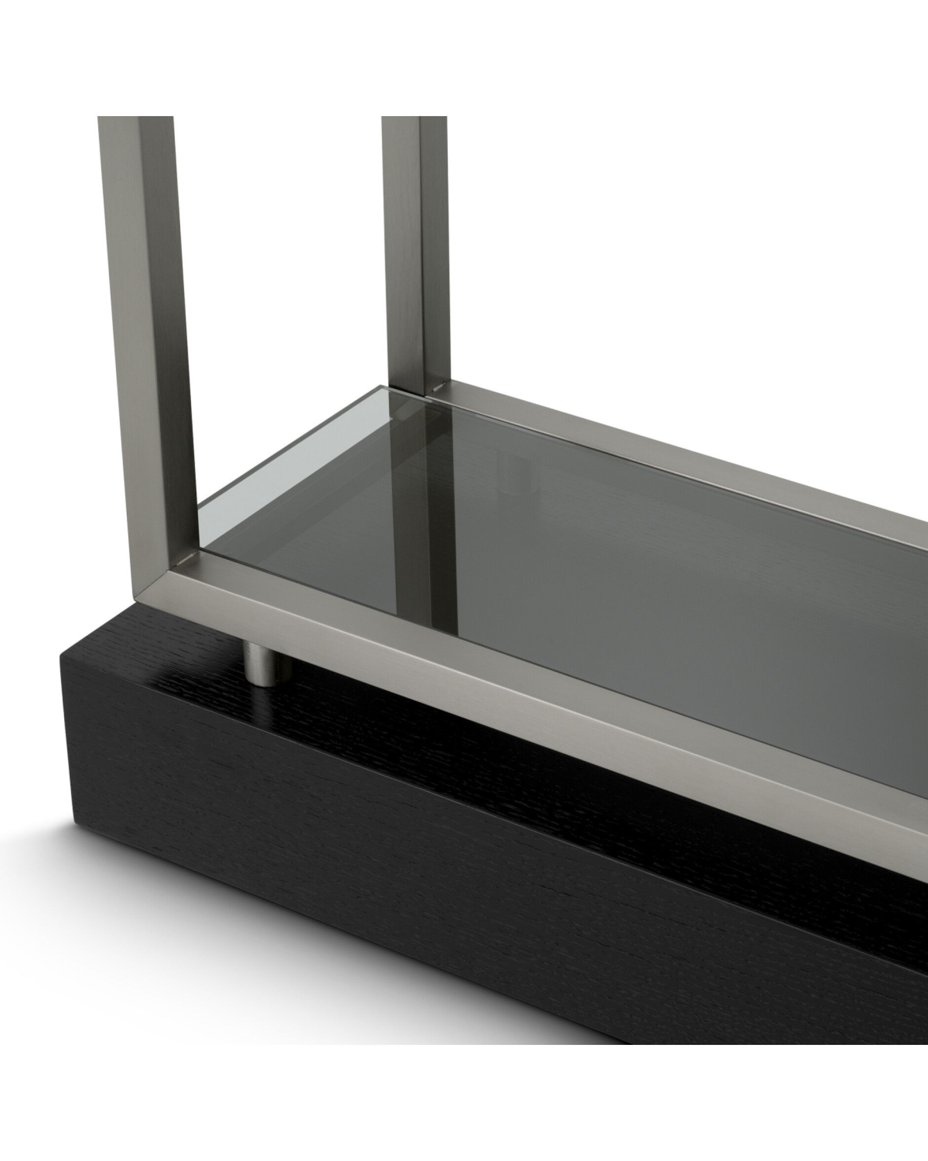 Corrado I bücherregal bebürsteter stahl