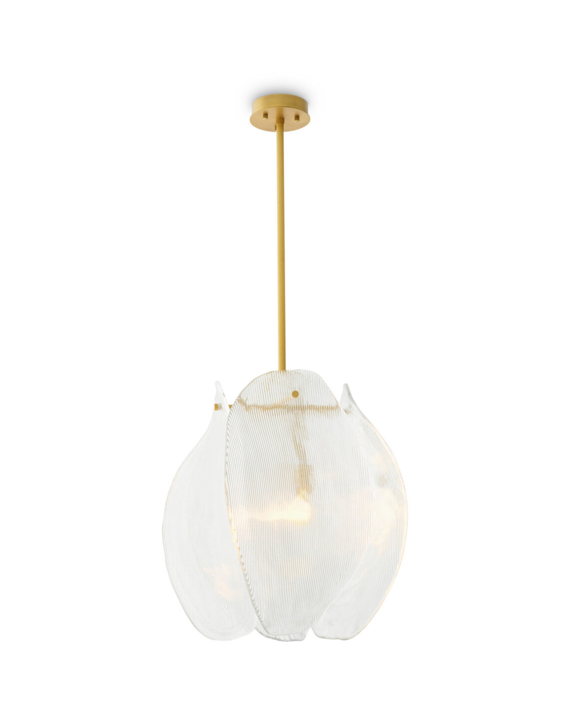 Hibis loftlampe antik messing