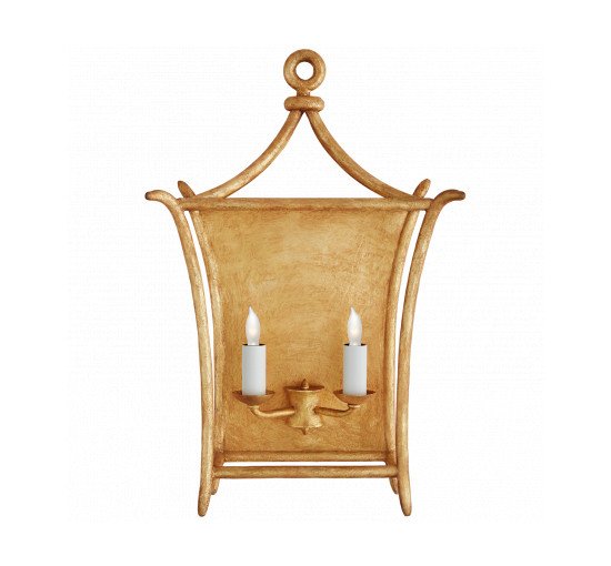 null - Aria Large Wall Lantern Antique Gold Leaf