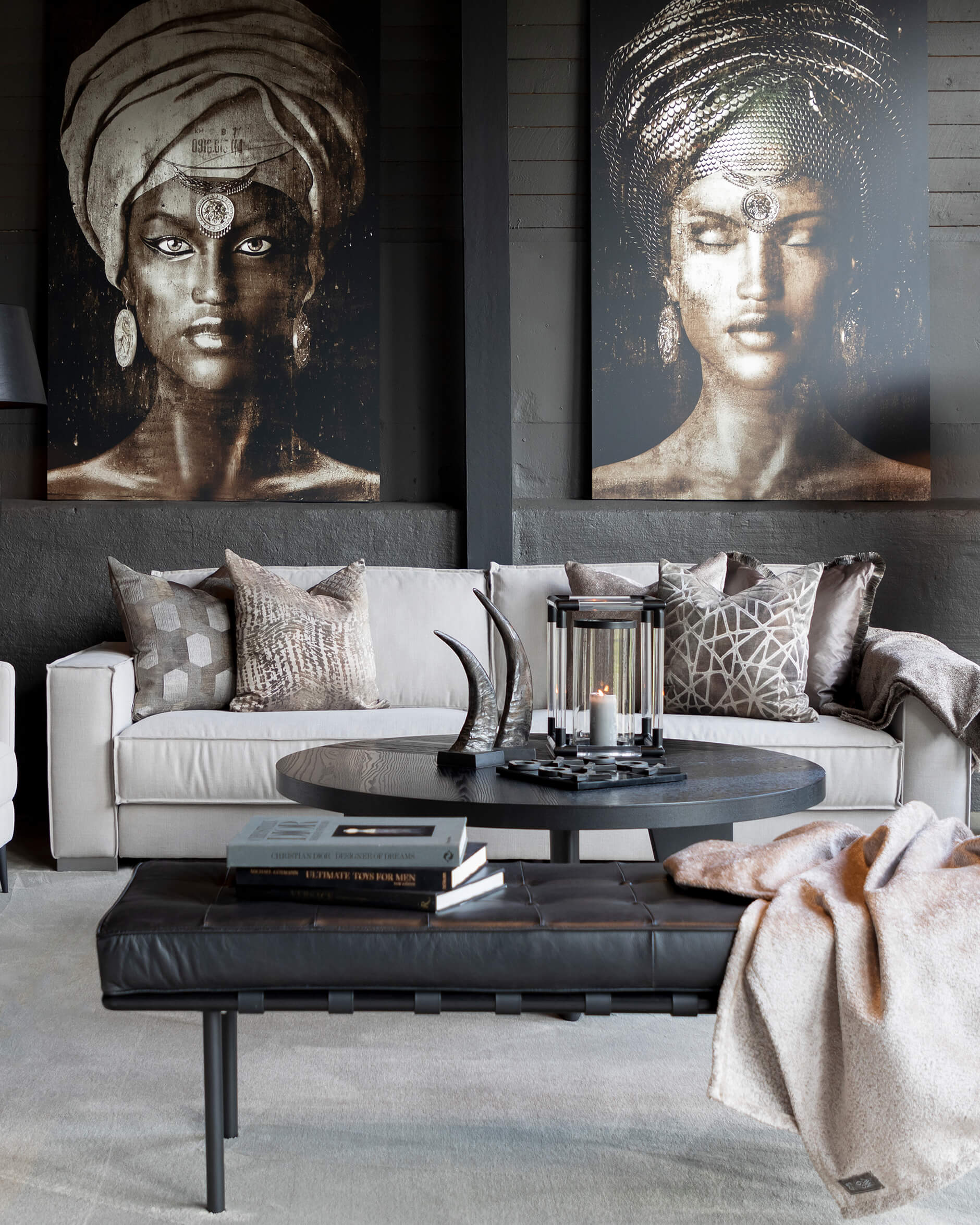 Avorio Corno dekoration brun/svart