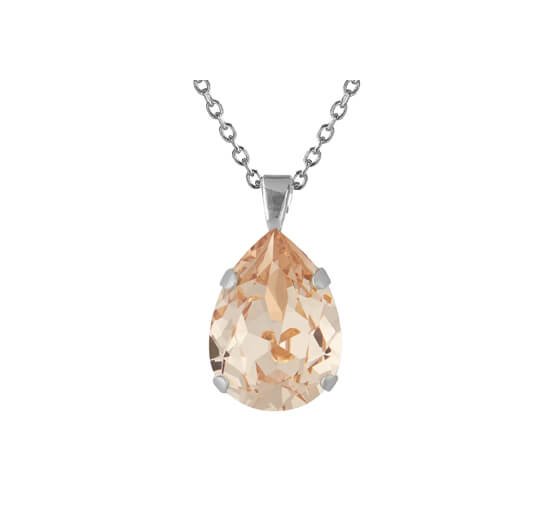 Silk - Classic Drop Necklace Crystal Rhodium